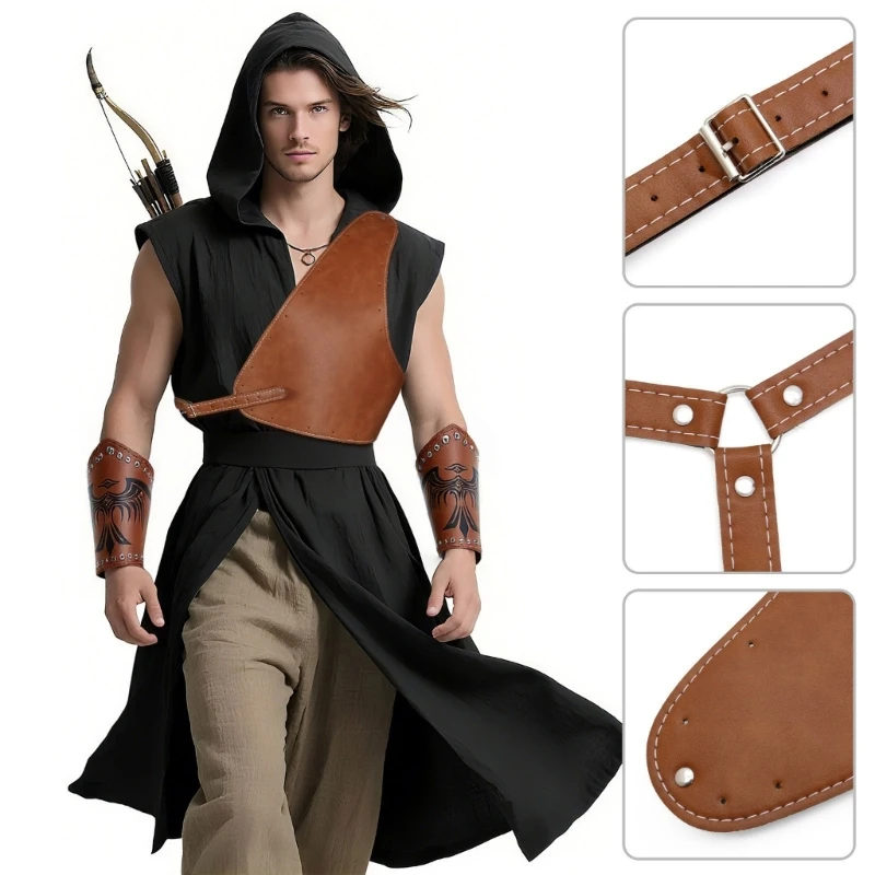 R1WE واقيات معصم خفيفة الوزن من القرون الوسطى لحدث لعب الأدوار #1