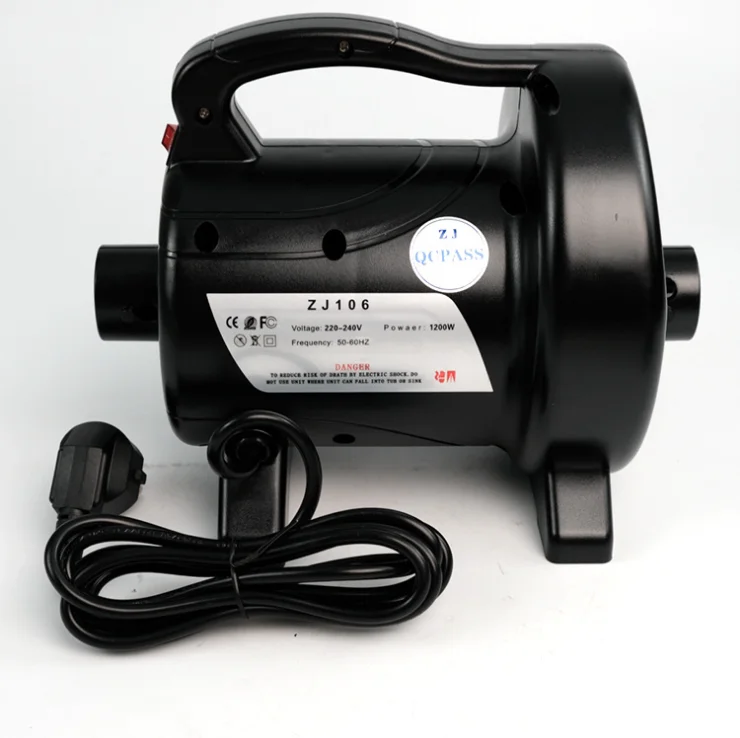 1200W AC electric air cushion bed rubber boat inflatable high pressure air pump matching trachea connector (knob head)