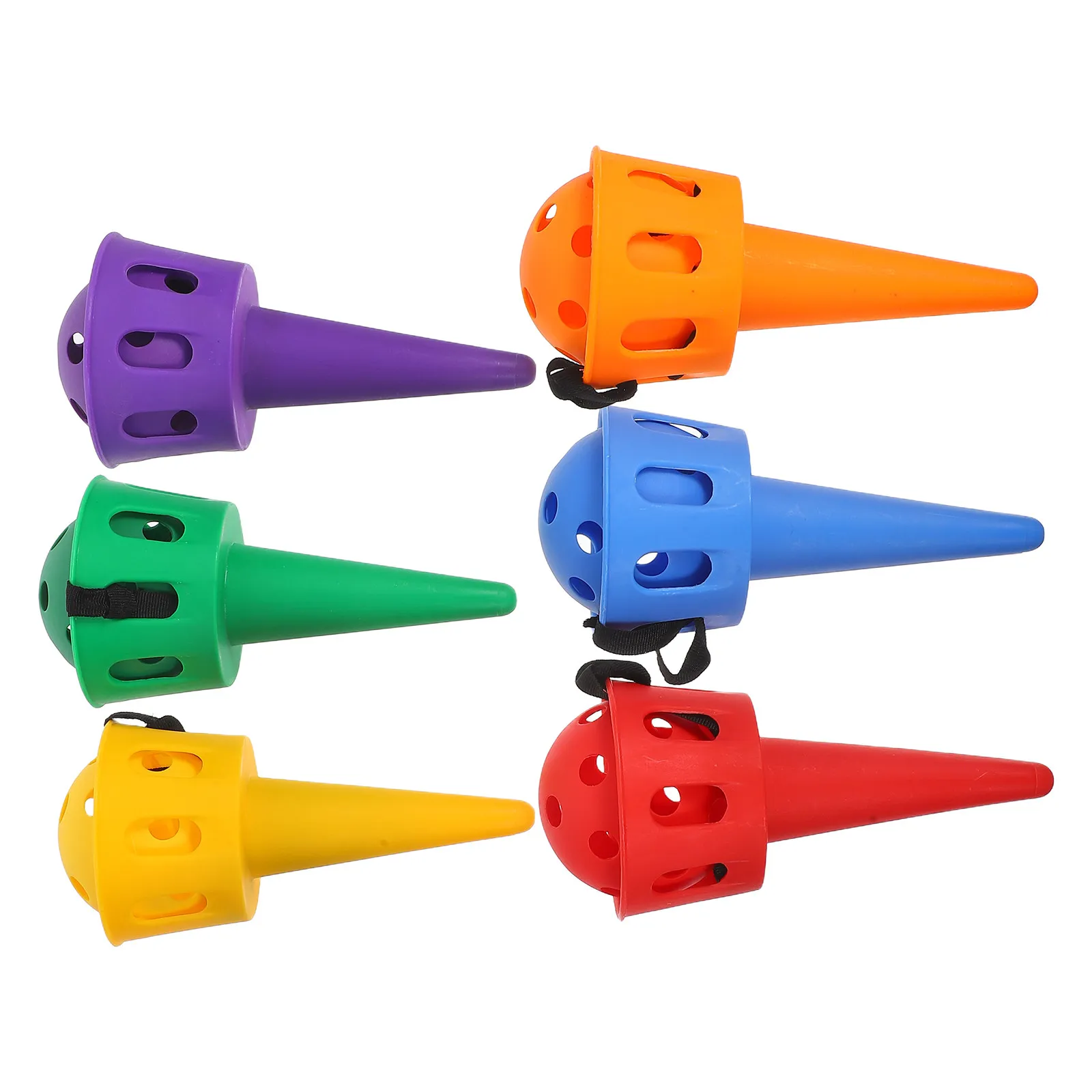 6Pcs Soft Throwing Balls Outdoor Sensory Training Adjustable Length Catching Game for Kids Hand Eye Coordination Backyard
