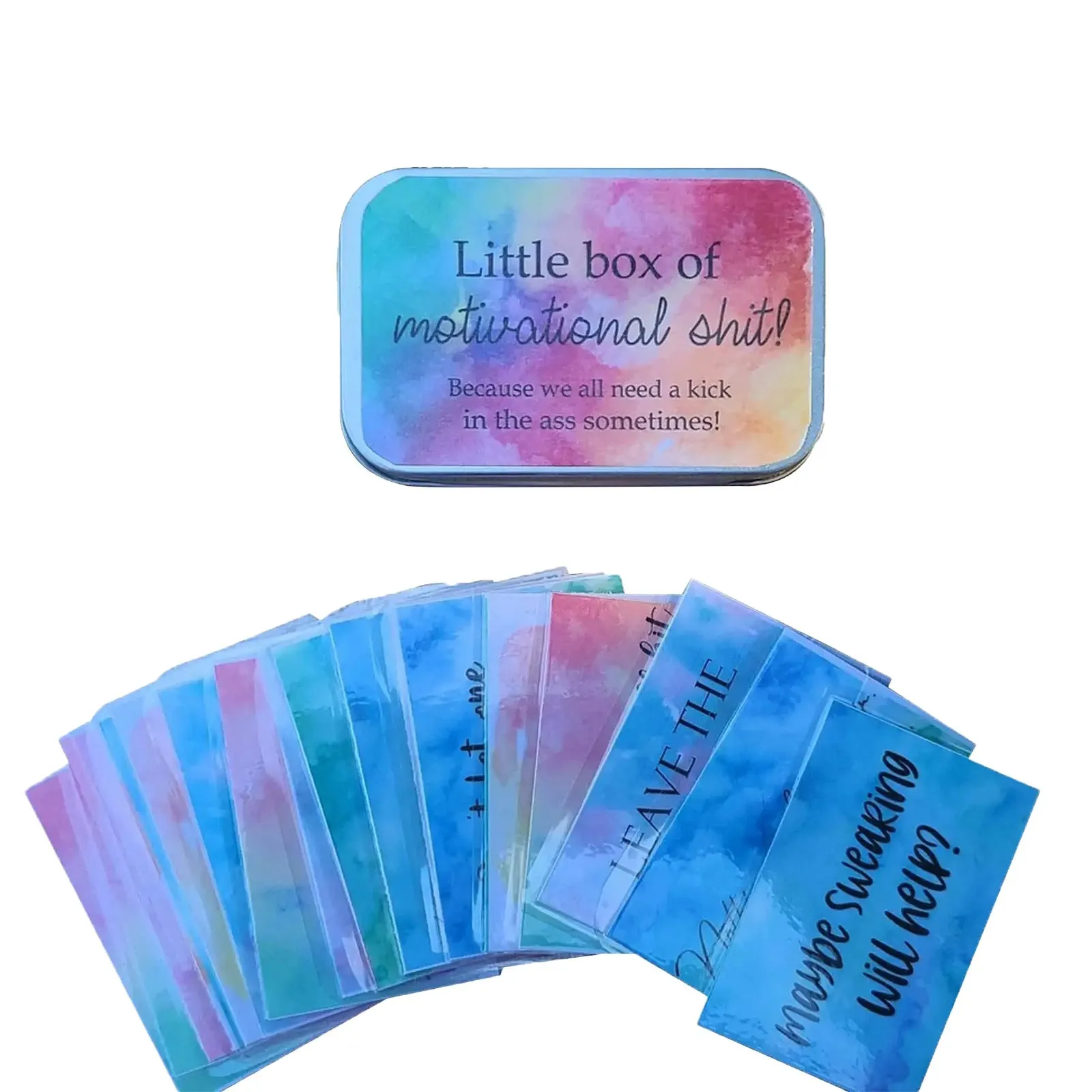 20pcs Cards Motivational Quotes Funny Positive Encouragement Motivation Cards Gift Little Box