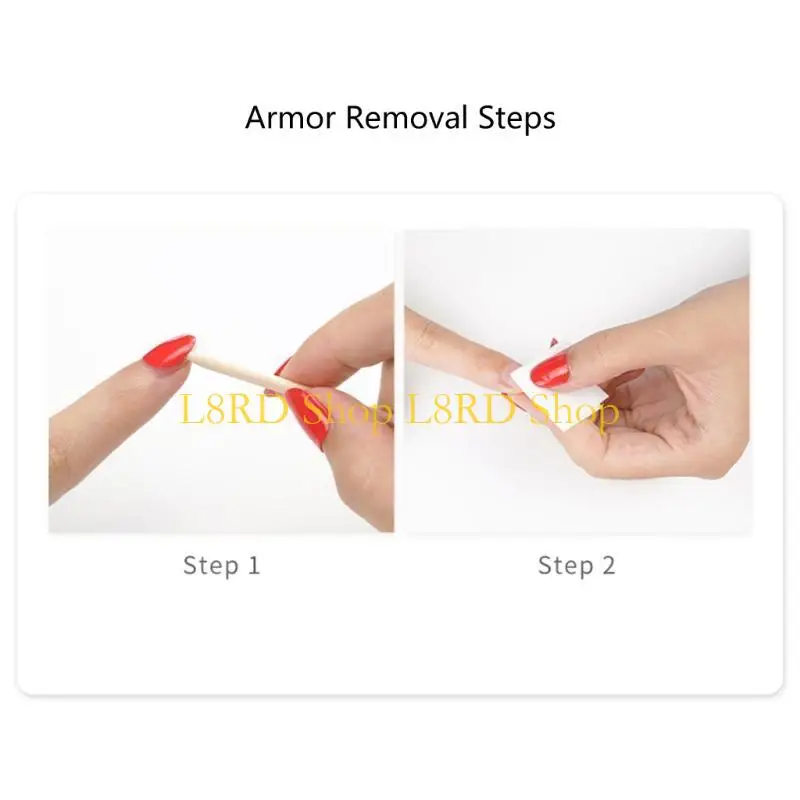 L8RD 16Pcs Wraps Polish Strips Adhesive Polish Sticker Gel Strips