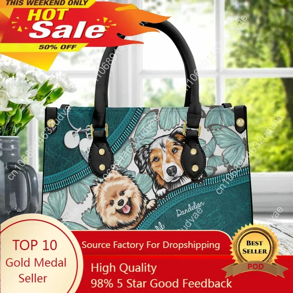 Australian Shepherd Printed Luxury Leather Bag for Womens Designer Fashion Ladies Handbag Women's Shoulder Strap Small Handbag