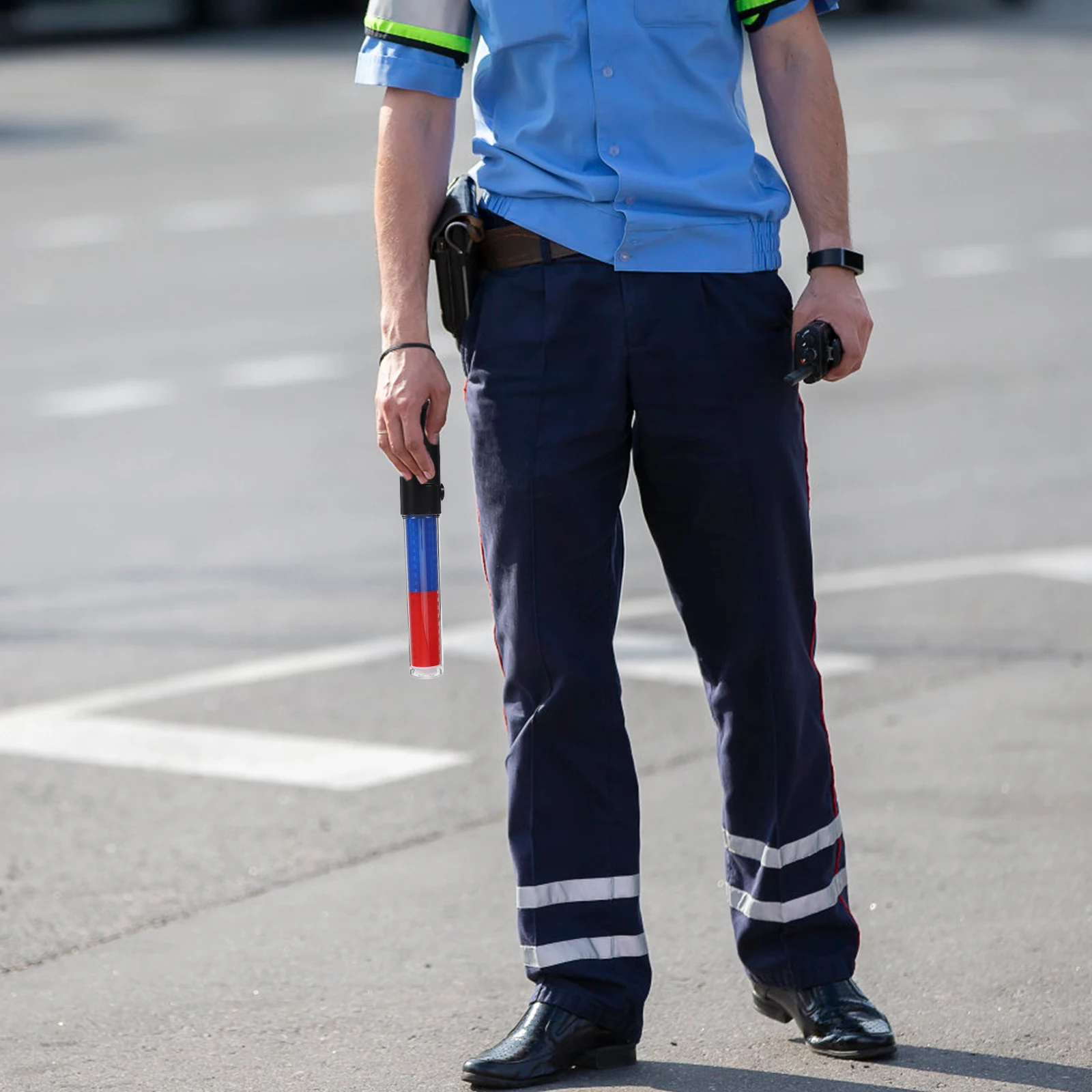 

26Cm Led Traffic Control Wand Glow Stick For Concert Party Safety Light Magnetic Hook Portable Warning Flashing Torch Reusable