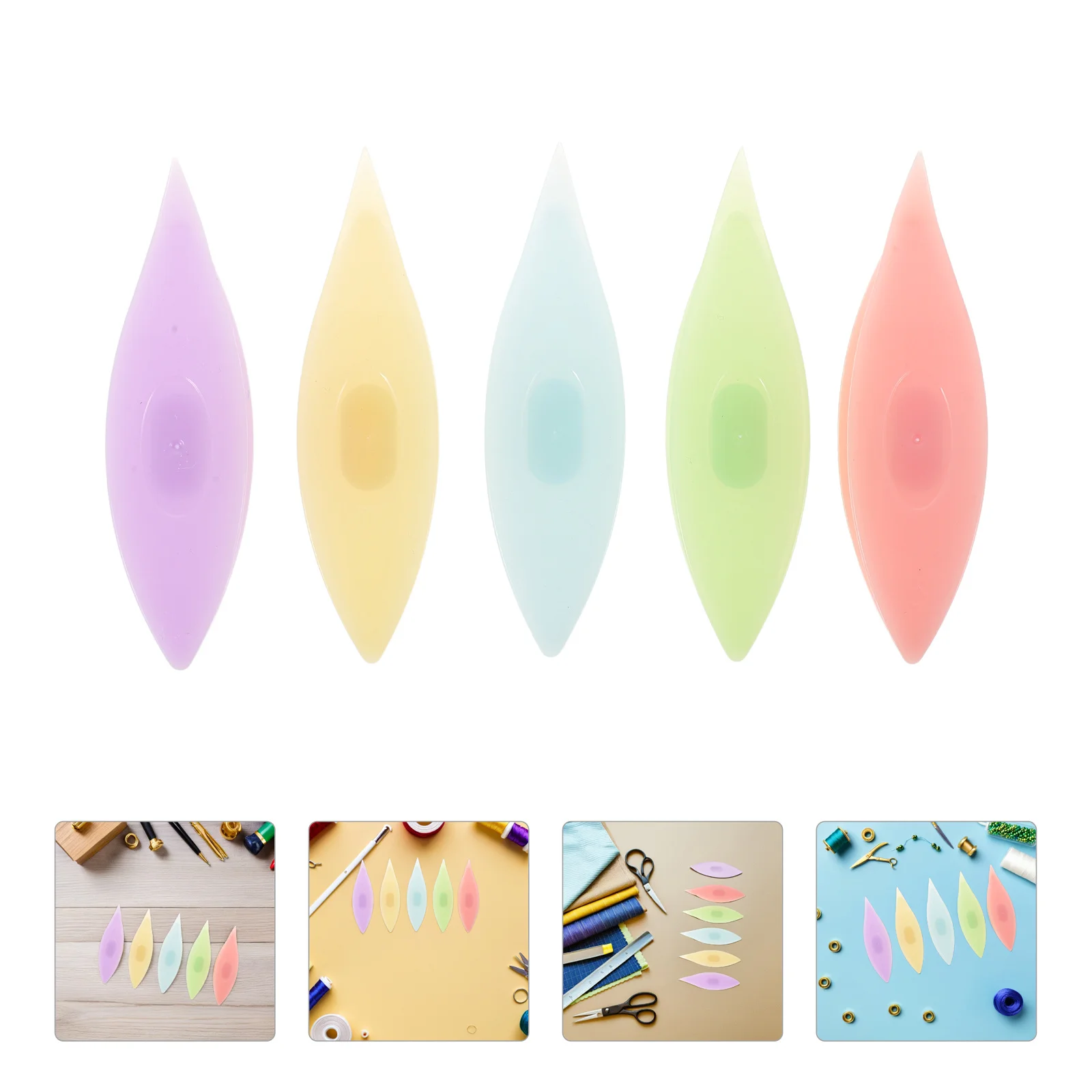 

5Pcs DIY Craft Shuttle Tool Set Colorful Transparent Weaving Sticks for Knitting Sewing Accessories Crochet Needle Weaving Craft
