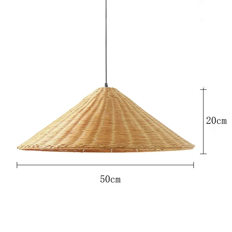 Vintage bruin beige rotan hanglamp handgeweven strohoed hanglamp voor slaapkamer keuken retro handgemaakte rustieke kroonluchter