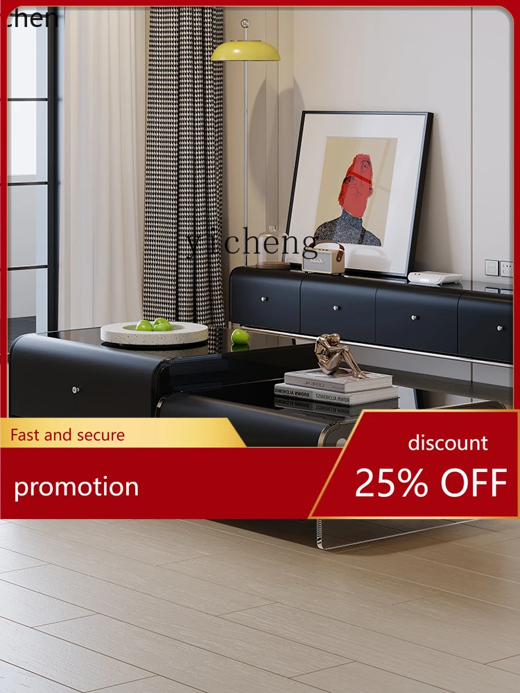 

YFY Минималистичный акриловый чайный столик для гостиной, дома, фортепиано, краска, ТВ-шкаф