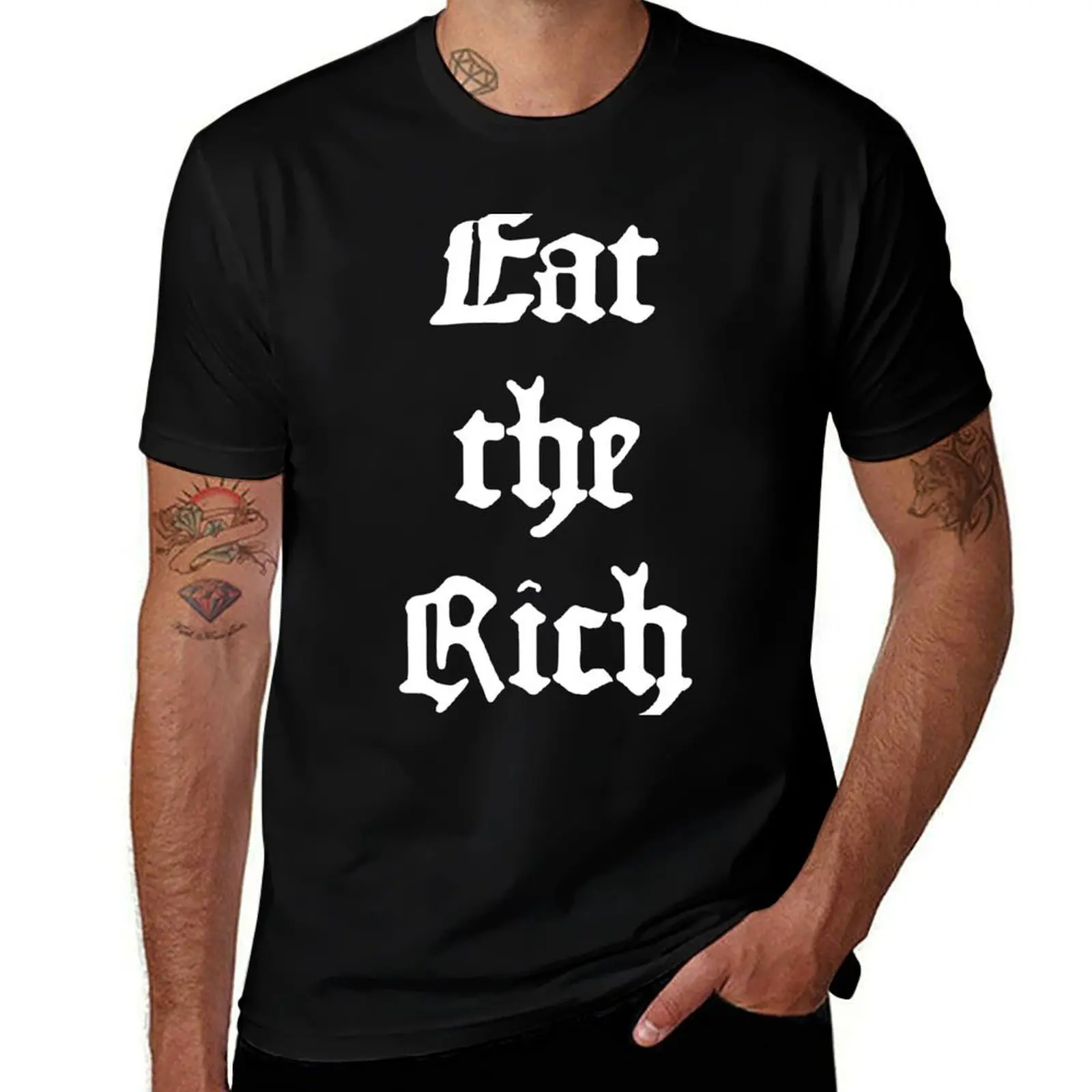 

EAT THE RICH T-Shirt anime stuff customs design your own valentines boutique clothes tee shirts for men