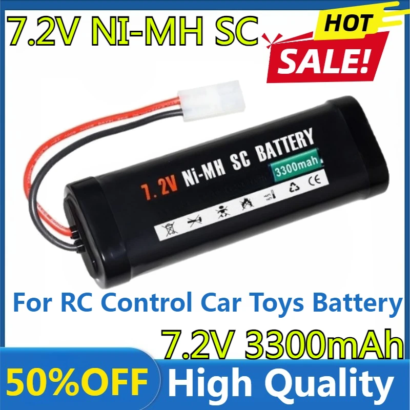 

New High Quality 7.2V 3300mAh Rechargeable 7.2V Ni-MH Battery Pack Tamiya Plug High Capacity for RC Control Car Toys Battery