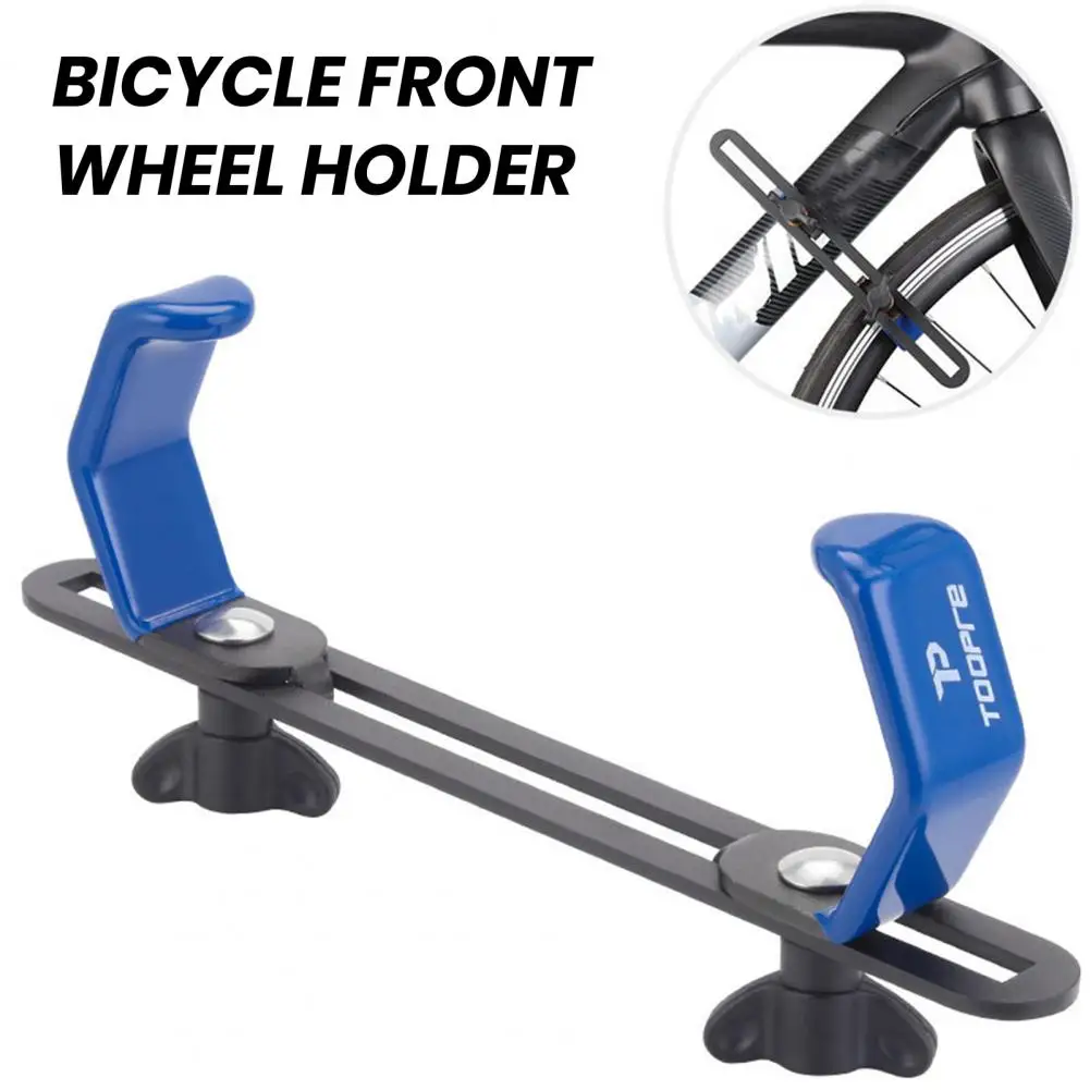 Bicycle Front Wheel Holder Adjustable Bike Wheel Truing Stand Anodized Sandblasted One-Piece Fixing Hook Maintenance Tool