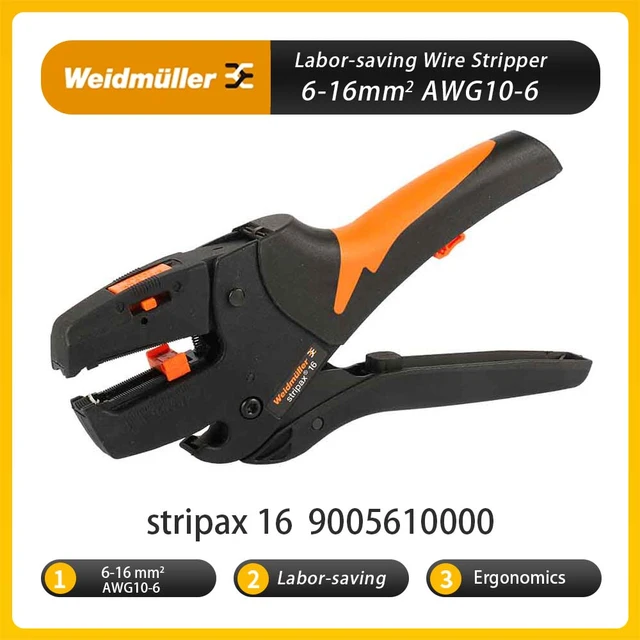 WEIDMULLER Stripax 16 9005610000 Wire Stripper( 6 to 16.0mm²) AWG 10 to 6  (Hard wires do not apply) - AliExpress