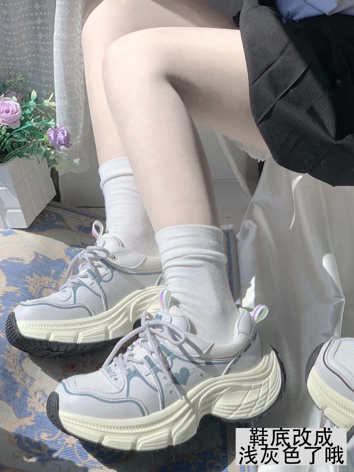 Cos Comic-Chaussures en maille respirante, Star Crown Dad, Love Anime Optics Sole, Lolita Sneakers, Summer New Line, 2024