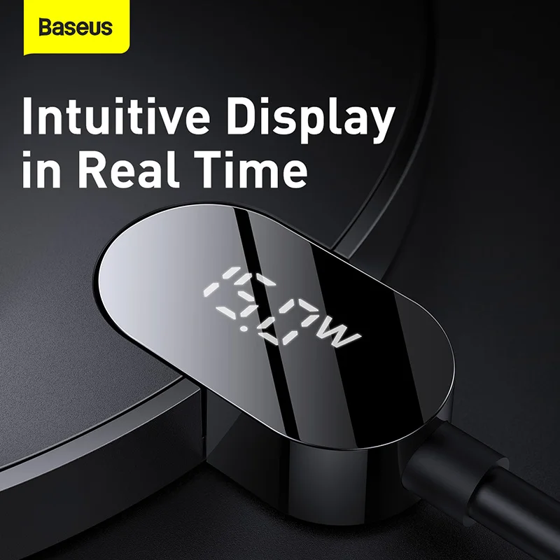 Baseus Digital LED Display Gen 2 Wireless Charger 15W Black