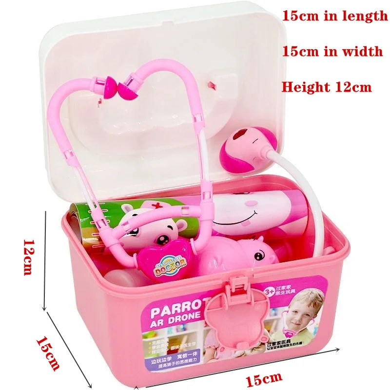 Crianças fingir playset médico com ferramentas médico role play kit enfermeira playhouse brinquedos educativos brinquedo de saúde presente para crianças