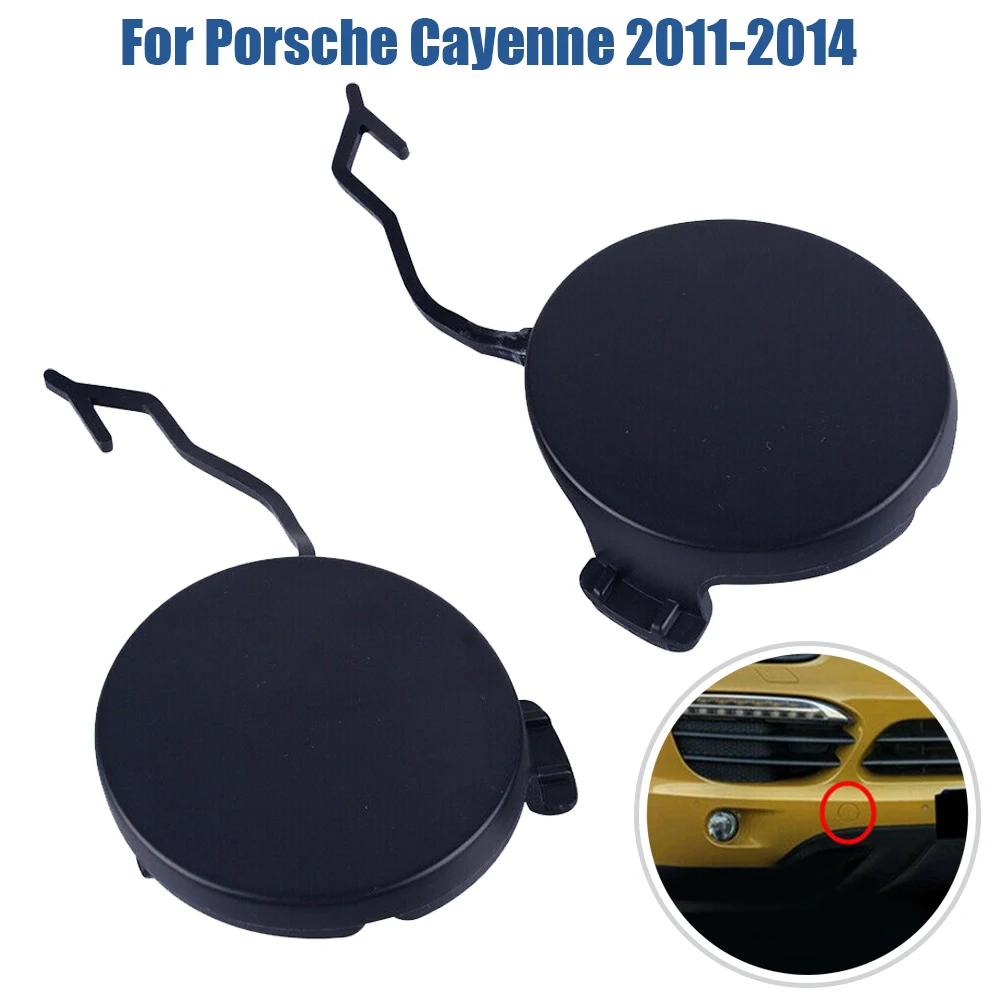 2pcs Front Bumper Tow Hook Eye Cap Cover #95850515500/95850515600 For Porsche For Cayenne 2011-2014