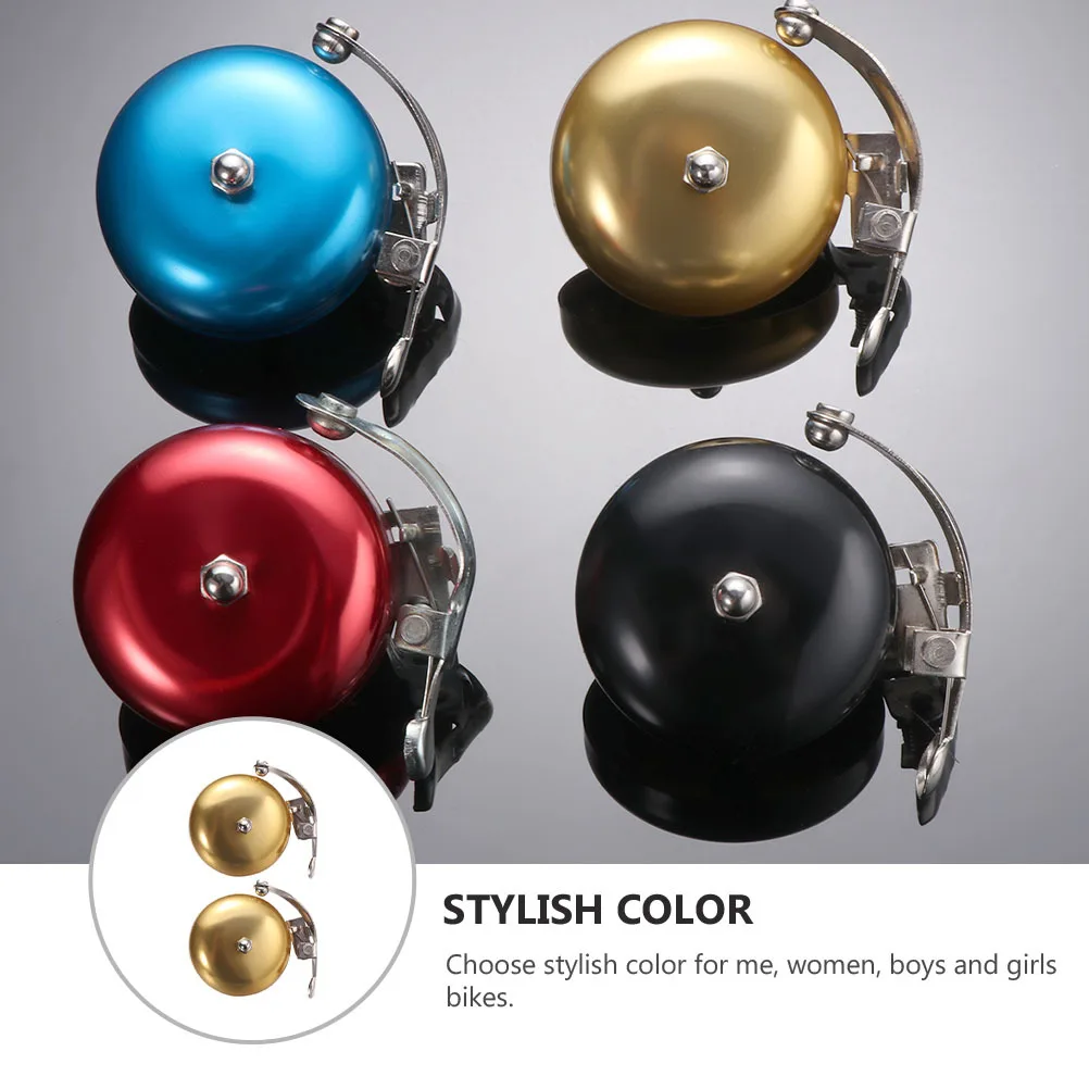 

2Pcs Bike Bell Copper Dome Stylish Cycling Accessories Safe Handlebar Alarm Ring for Men Women Boys Girls Bell