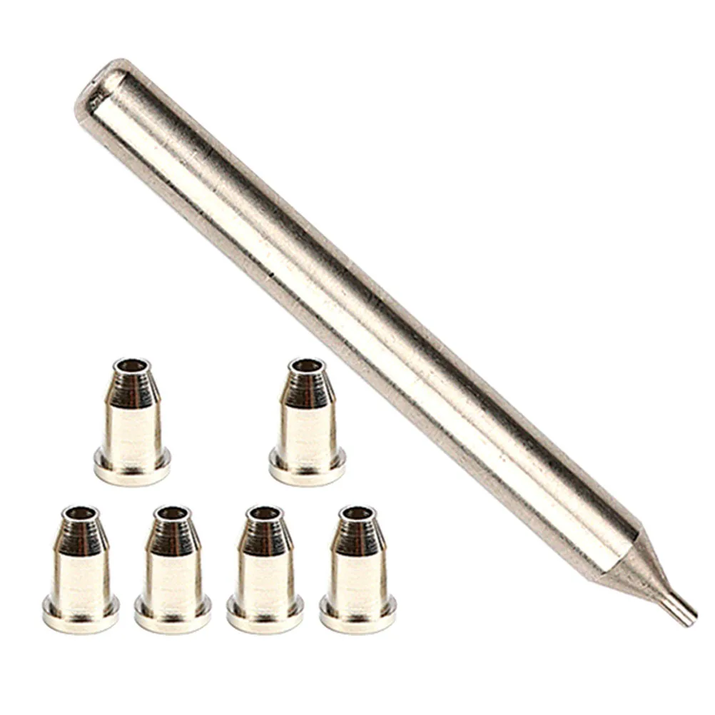 

6 Silver Guitar String Ferrules Installation Tools Durable Metal Lightweight Electric Guitar Accessories Parts R251