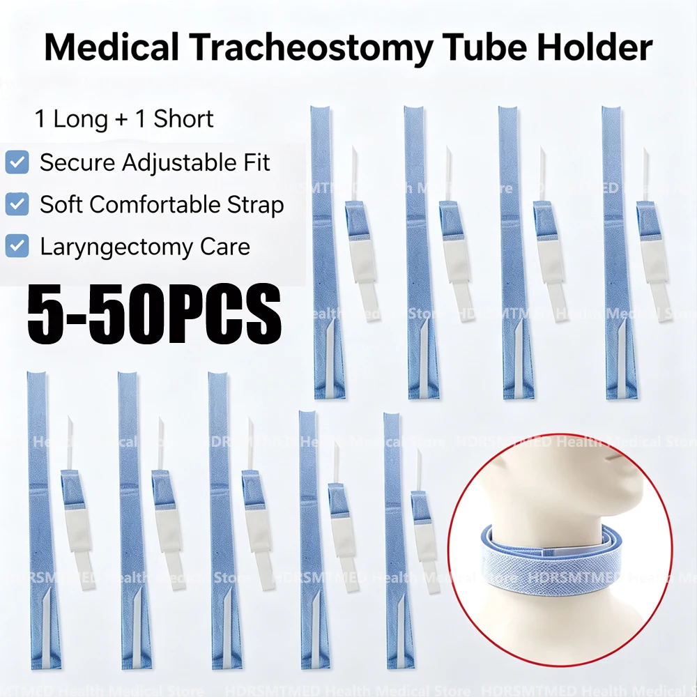 5-50pcs Medical Tracheal Catheter Ultra-soft Fixation Tracheotomy Tube Strap Sponge Neck Support Tracheostomy Fixed Belt Holder