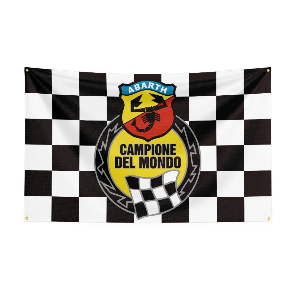 3X5 FT Abarth Flag Polyester Printed Car  Banner For Decor