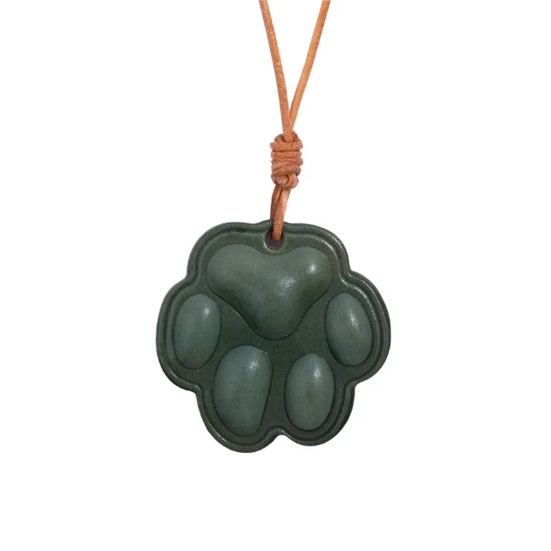 Exquisite Top Layer Cowhide Kitten Pendant 2025 Dog Paw Genuine Leather Bag Charm Handcrafted Cute Decoration Accessory