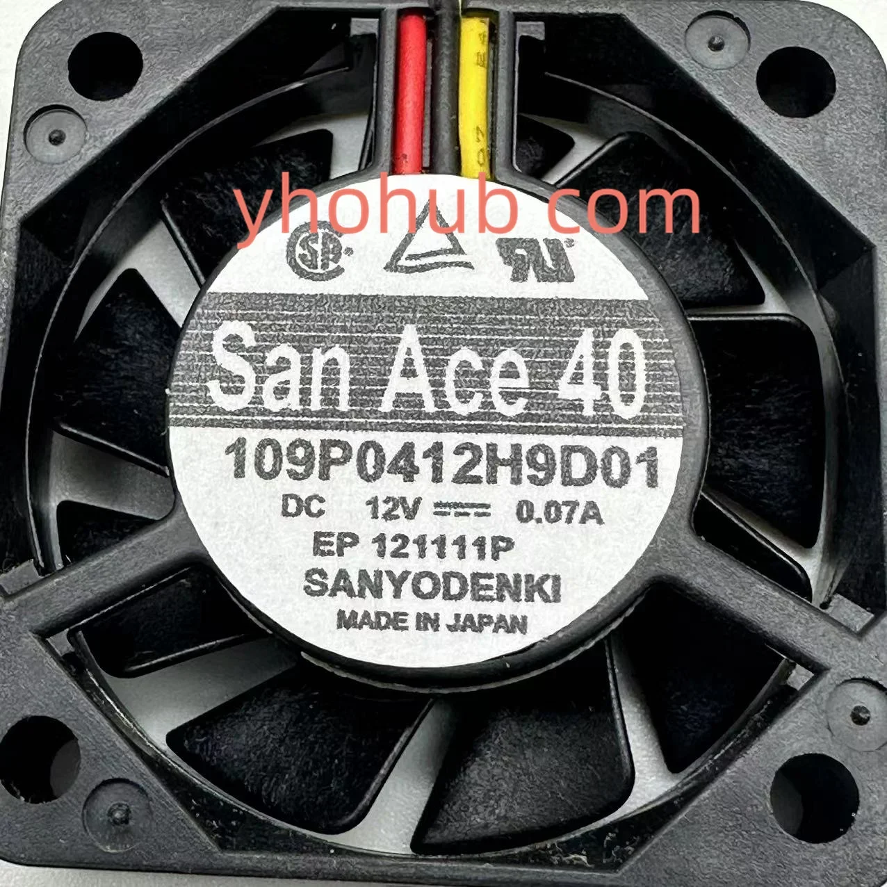

SANYO DENKI 109P0412H9D01 Охлаждающий вентилятор постоянного тока 12 В 0,07 А 40x40x10 мм