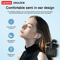 Lenovo ERAZER HT18 TWS Wireless Bluetooth Earphone Noise Reduction HD Sound Calls BT 5.4 Mini Waterproof Headset 200mAh Earbuds