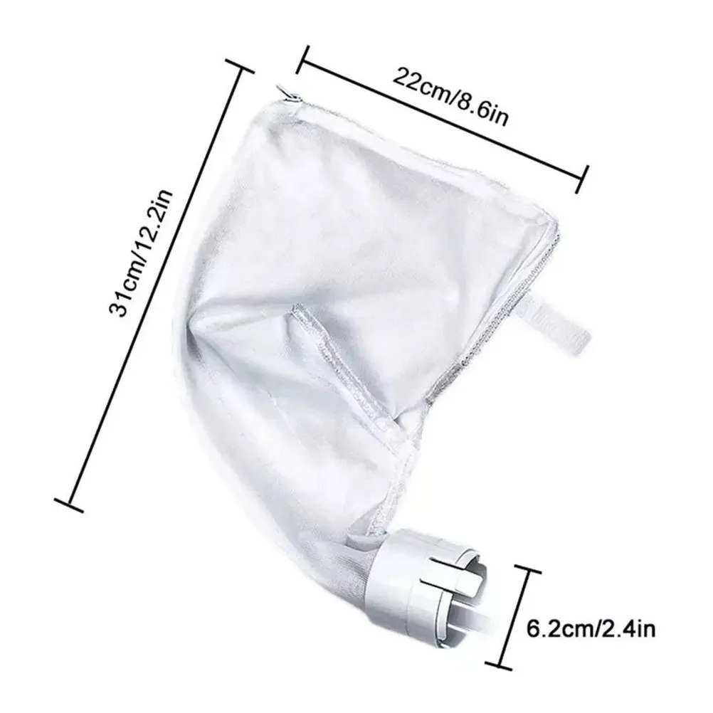2Pcs Swimming Pool Filter Bags Reusable Heavy Duty Debris Catcher for 360 380 Leaves Twigs Dust Fine Particles Cleaning