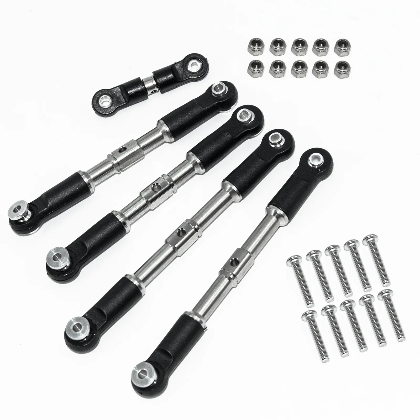 5pcs เหล็ก Turnbuckles Camber Links Toe Links ชุดเชื่อมต่อสําหรับ Arrma 1/7 Infraction Limitless Felony 1/8 Typhon อะไหล่อัพเกรด