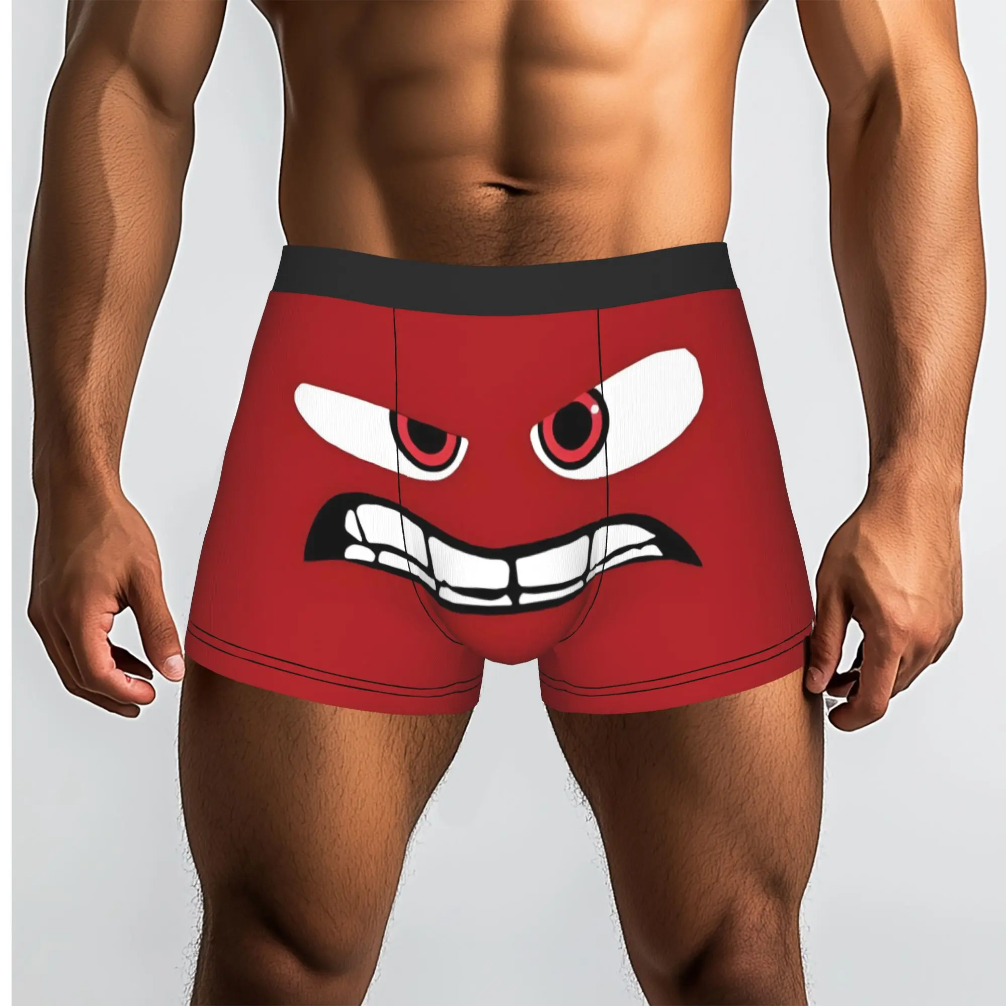 Custom Funny I-Insides Cartoon Out   Boxers Shorts Panties Men's Underpants Stretch  Briefs Underwear