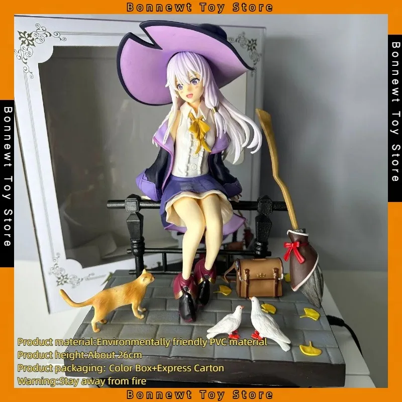 Wandering Witch: The Journey of Elaina 26cm Magic witch Anime Action Figures Cute Kawaii Girl Figure Ornaments Crafts Gifts Toys