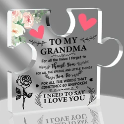 Grandma Gift comes from the granddaughter grandson, desktop decorative acrylic desktop plaque logo souvenir gift