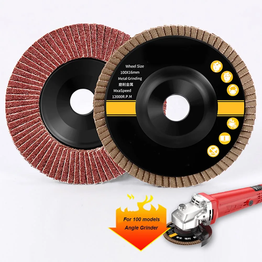 

1Pcs 4Inch 100mm 60/80 Grit Grinding Wheels Flap Discs For Angle Grinder Emery Sanding Discs Metal Plastic Wood Abrasive Tool 4"