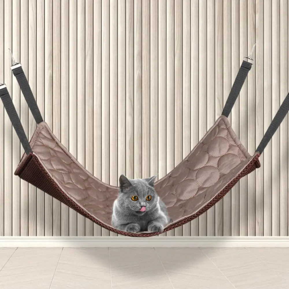 Cat Bed Double-sided Available Cool Feeling Kitten Hammock Lightweight Soft Hanging Sleep Washable Kitty Hammock Bed For Cage