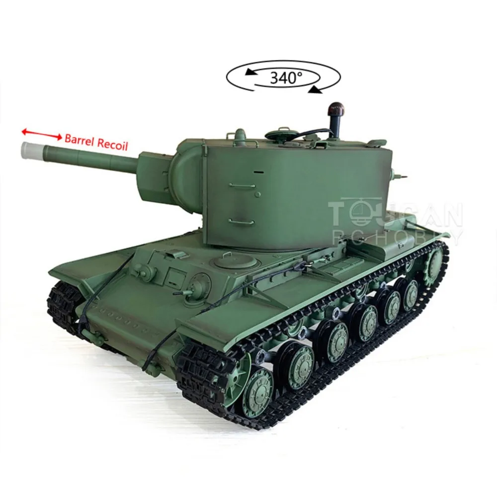 بيع الولايات المتحدة Henglong 1/16 7.0 البلاستيك Ver السوفياتي KV-2 RTR دبابة مع جهاز للتحكم عن بُعد العملاق 3949 برميل نكص #5