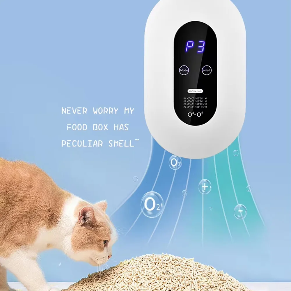 Smart Cat Odor Purifier Pet Air Purifier Litter Box Deodorizer Low Noise Toilet Dog Cat Litter Deodorant Purifier 4Working Modes