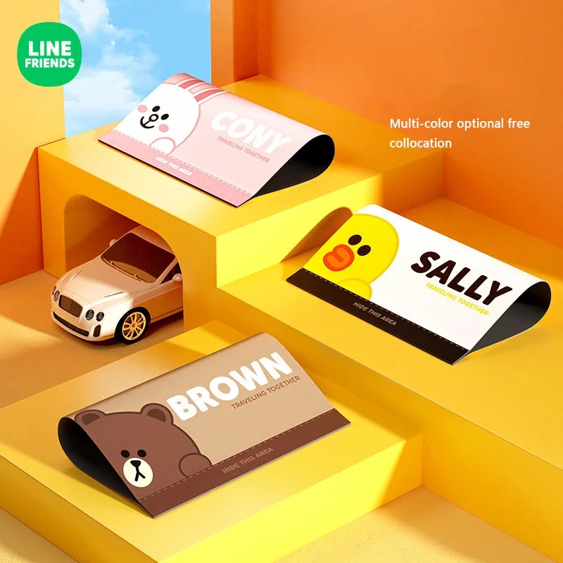 LINE FRIENDS Diy BROWN CONY SALLY Anime Car Stickers Kawaii Cartoon Water Proof Car Creative Decals Window Vehicle Decoration