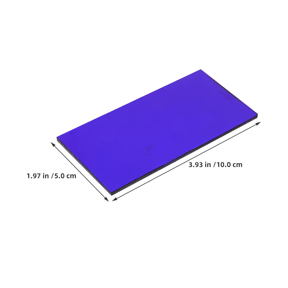 2 قطعة صفائح زجاج الكوبالت 5x10 سنتيمتر جهاز تجربة الكيمياء لاختبار اللهب مختبر التعليم لهب اللون رد الفعل تصفية لوحة زجاجية #3
