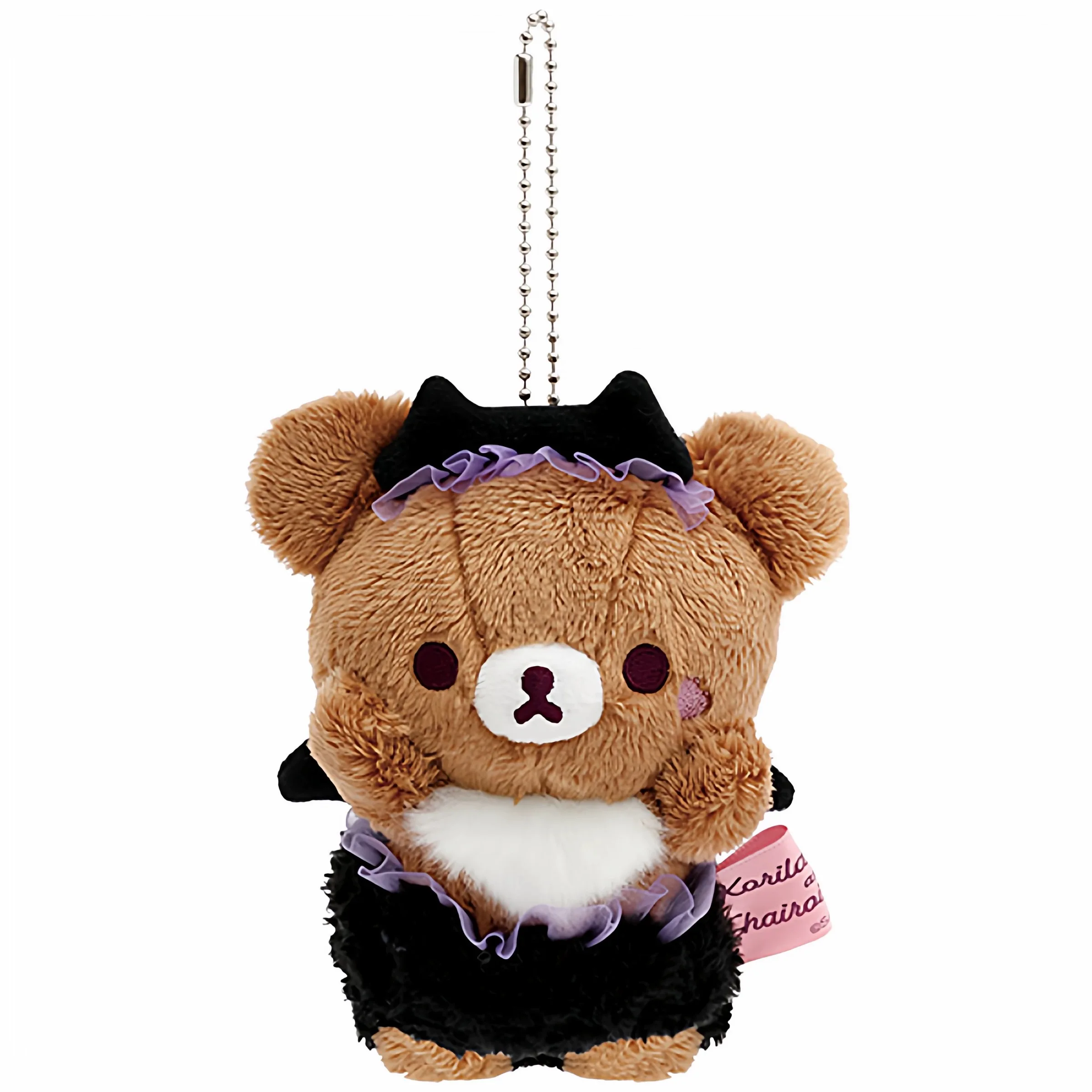 Kawaii Korilakkuma Bear Cream Little White Bear plush toy keychains Demon Rilakkuma Devil Bunny Soft Stuffed Backpack Pendant