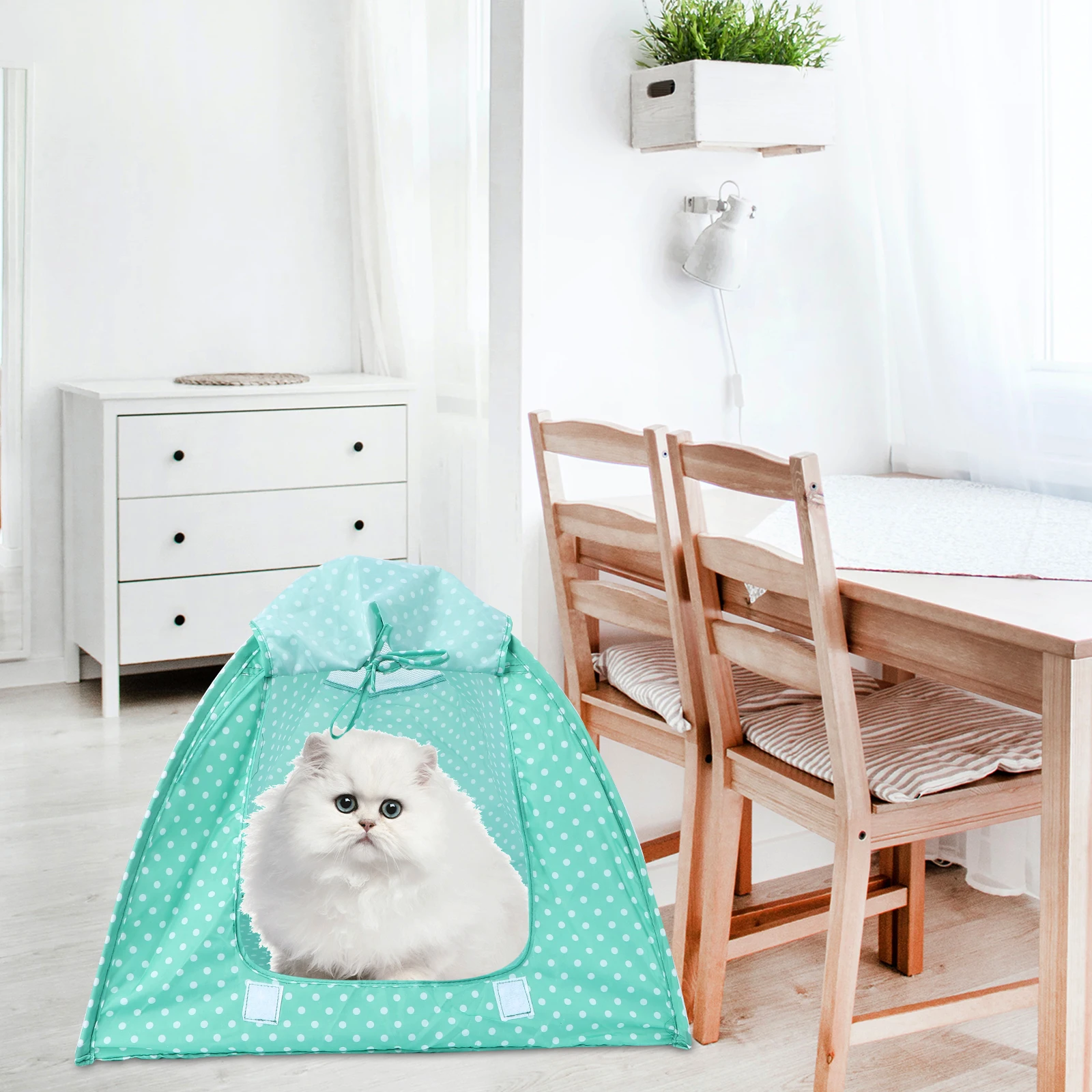 

Foldable Pet Dog Cat Teepee Indoor Outdoor Portable Small Puppy Cat Waterproof Pet Tent Tent Cave Housing Playpen