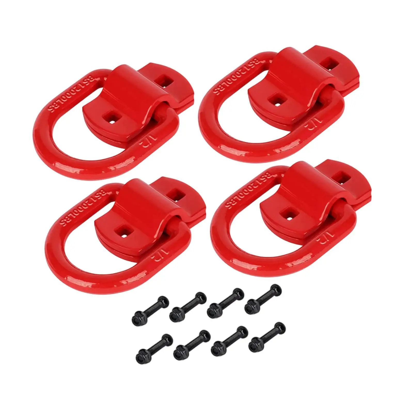 Versatile Bolt on Forged D Ring 1/2 Inch Tie Down Anchor for Cargo Trailer Flatbed Truck