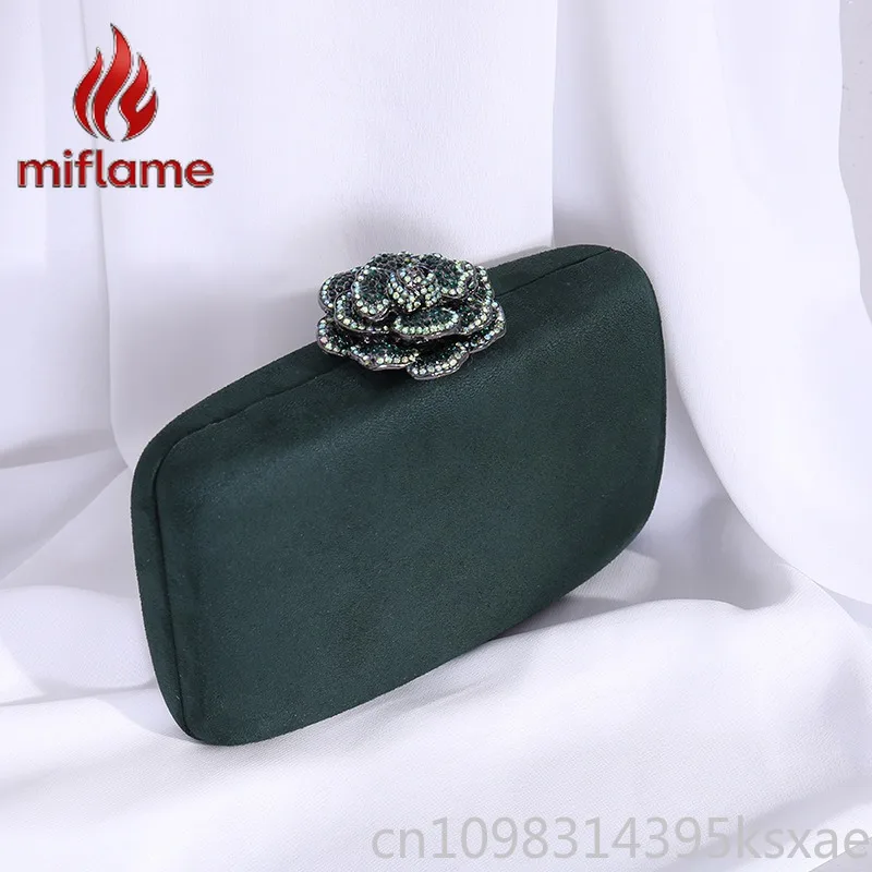 

Clutch Bag Women's Rhinestone Crystal Metal Flower Evening Party Wedding Formal Dress Small Square Purse