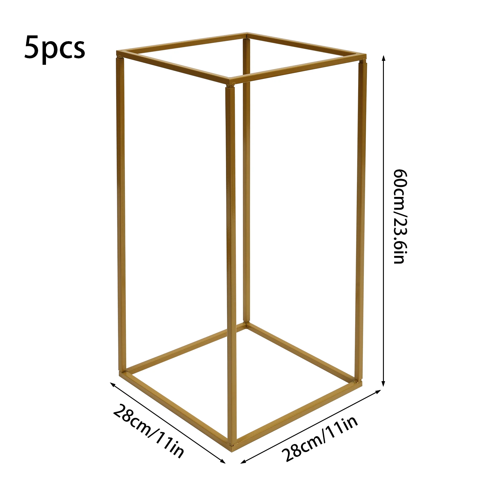 Wedding Flower Stand, Set of 4, Modern Rectangular Design, Stable Iron Structure, Perfect for Wedding Decorations, Floor