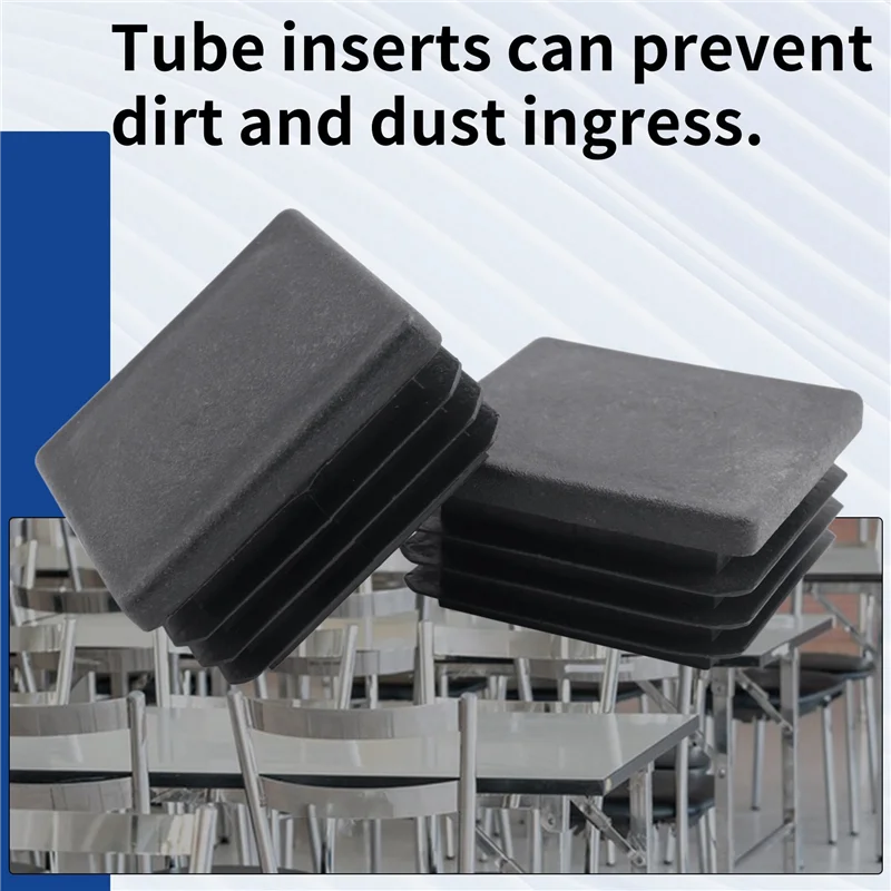 

WOWFU-20 Pcs Plastic Square Blanking End Cap Tubing Tube Inserts 38Mm X 38Mm