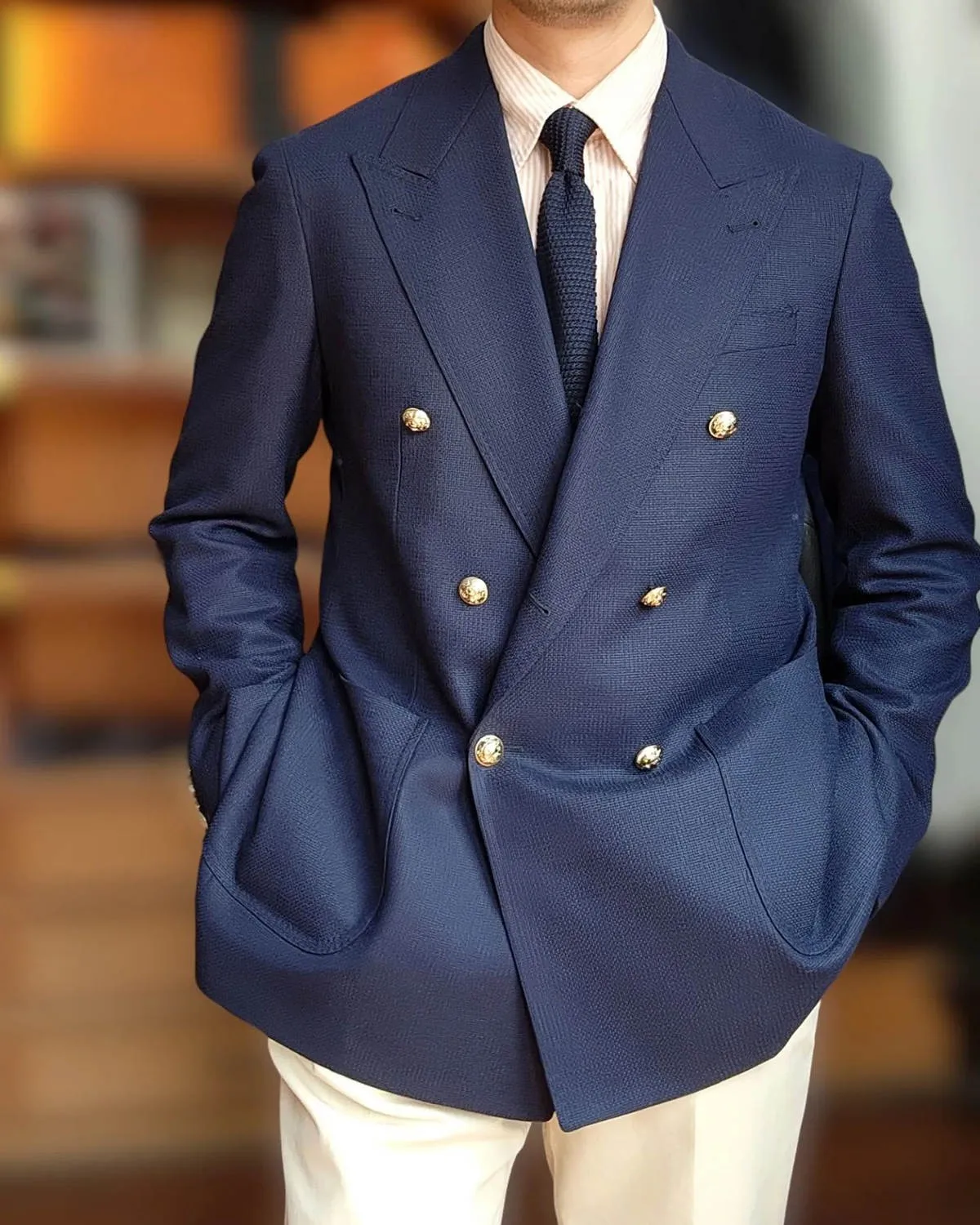 Designer Men\'s Wedding Suit Blazers Custom Made Tuxedos Double Breasted Jacket For Male Business Office Groom Wear Only Coat