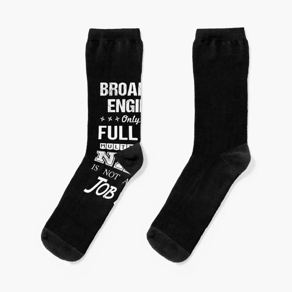 Broadcast Engineer T Shirt - Multitasking Ninja Job Gift Item Tee Socks Thermal man winter Non-slip gift Lots Ladies Socks Men's