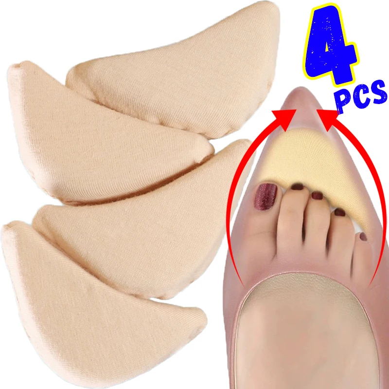 High Heel Sponge Forefoot Insert Pads Women Forefoot Toe Plug Filler Insoles Reduce Shoe Size Adjustment Pain Relief Cushions