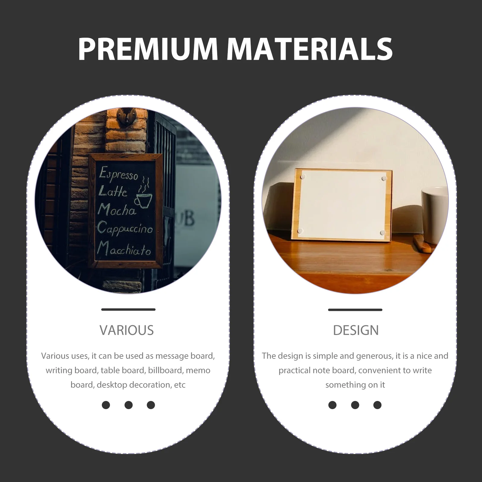 Tableau blanc de bureau en acrylique, bloc-notes effaçable à sec