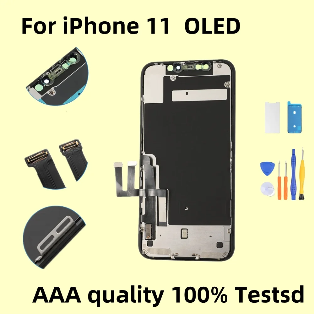 New OLED LCD For iPhone11 Screen Assembly 100% Tested No Dead Pixel High Definition Flexible Display Screen Gift Tools