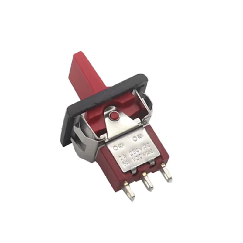 

【10 шт.】Мини-лопастной тумблер SPDT 2/3-позиционный квадратный защелкивающийся панельный переключатель 5A125V 2A250V ON-ON ON-OFF-ON