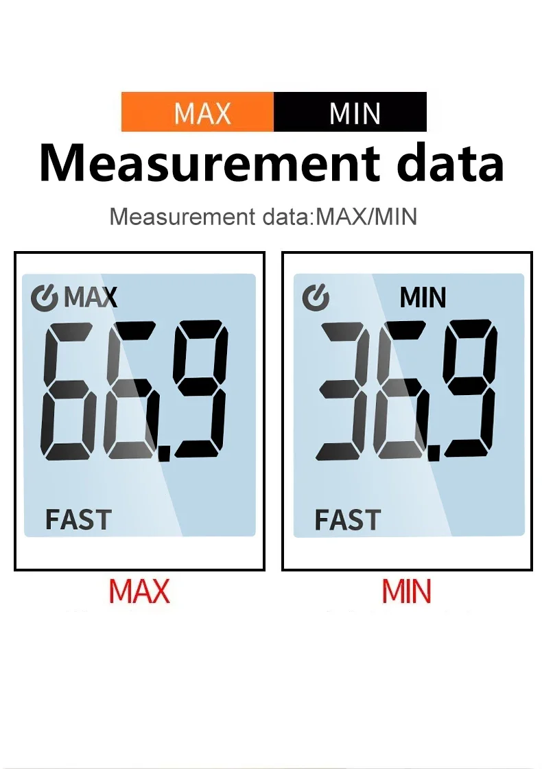 SNAKOL SK-38 Digitales Schallpegelmessgerät MAX/MIN Datenhaltefunktion Lärmmessgerät 30-130dB Dezibelmessgerät mit LCD-Anzeige für Werkstätten – Detail 7