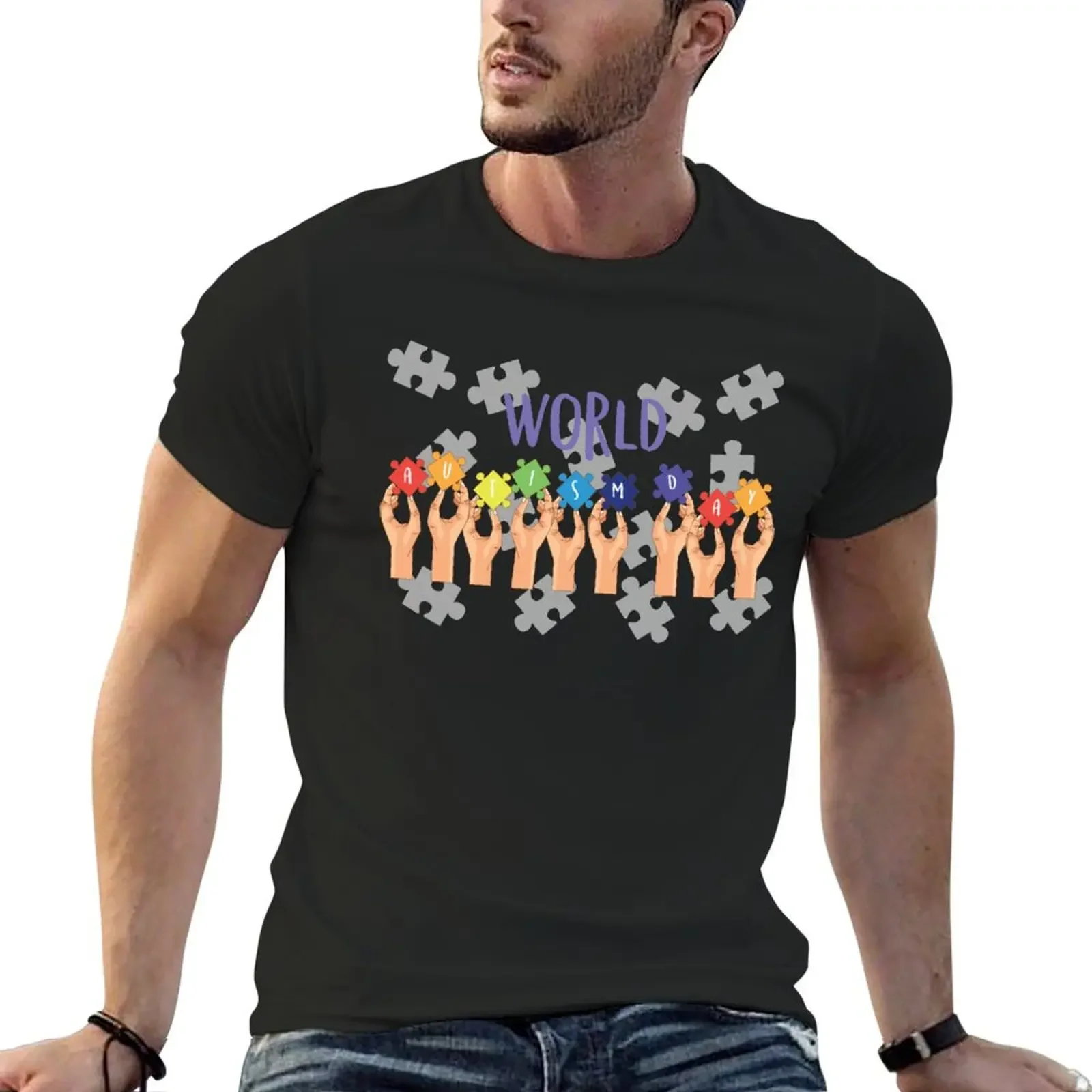 

World Autism Day 2021 T-Shirt shirts graphic man clothes shirts graphic tee kawaii clothes clothing for men